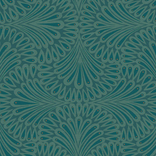 Blue/Green Deco Cabaret Wallpaper