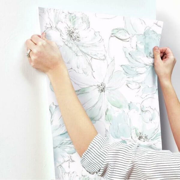 Floral Dreams Blue & Green Wallpaper