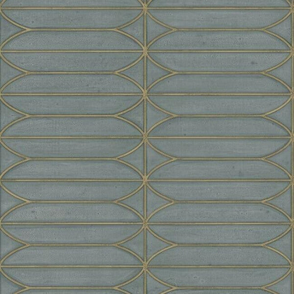 Charcoal Metallic Pavilion Wallpaper