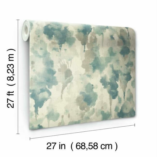 Mirage Off White & Dark Blue Wallpaper