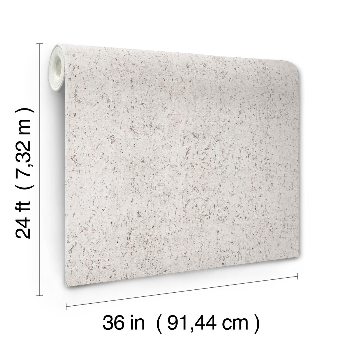 Pale Grey/Silver Cork Wallpaper