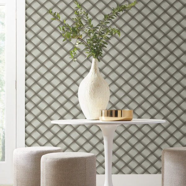 Bayside Basket Weave Mocha Wallpaper