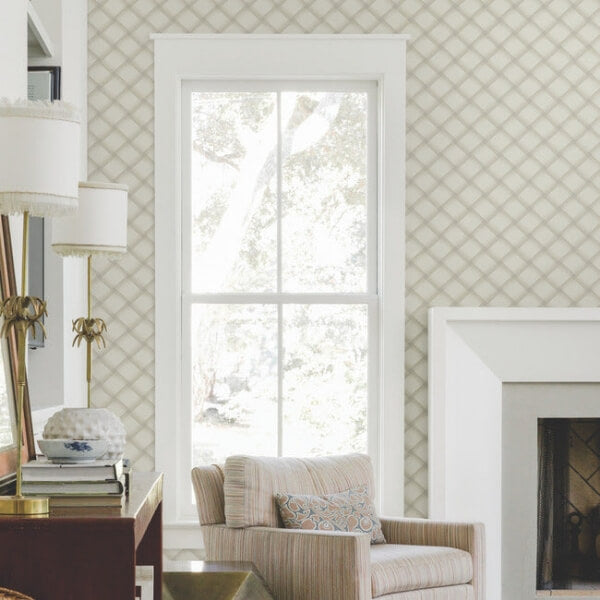 Bayside Basket Weave Neutral Wallpaper
