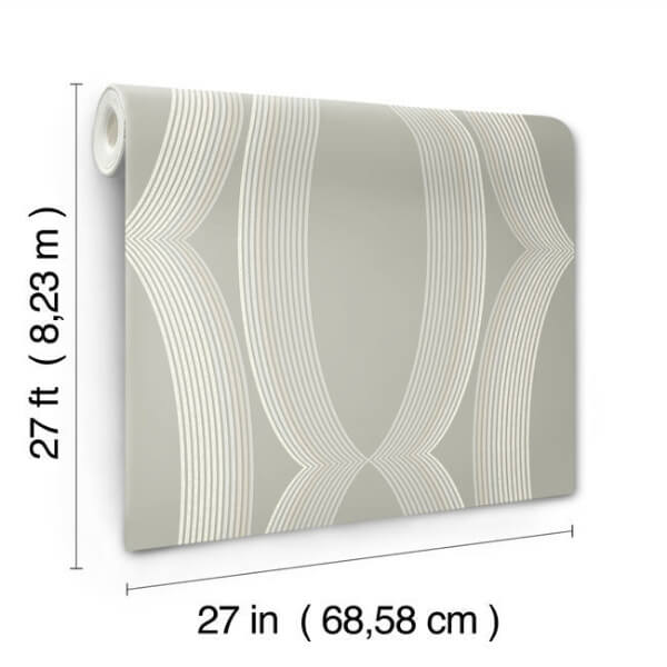 Progression Ogee Light Neutral Wallpaper