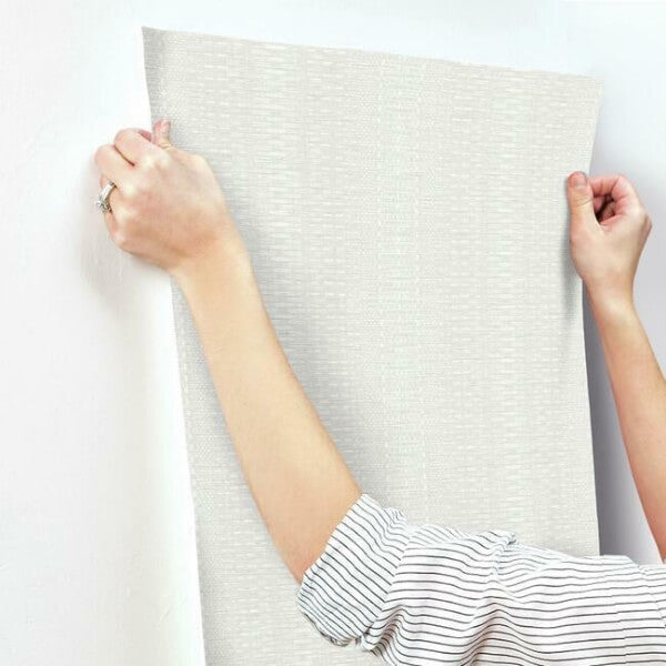 Market Stripe White Wallpaper