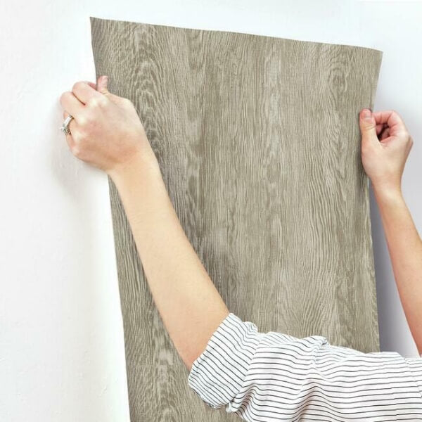 Quarter Sawn Wood Brown Wallpaper