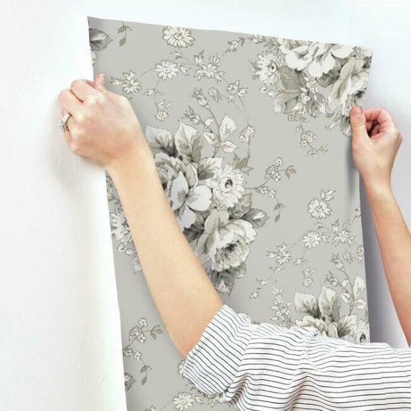 Heritage Rose Taupe Wallpaper