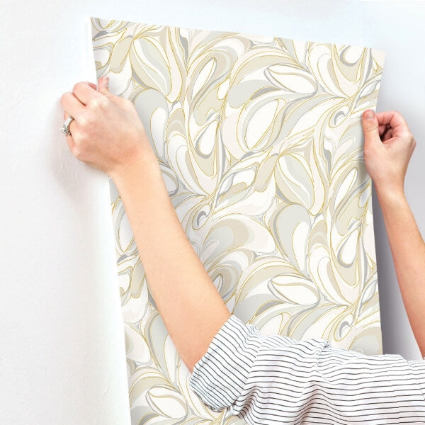 Achate Beige & Grey Wallpaper