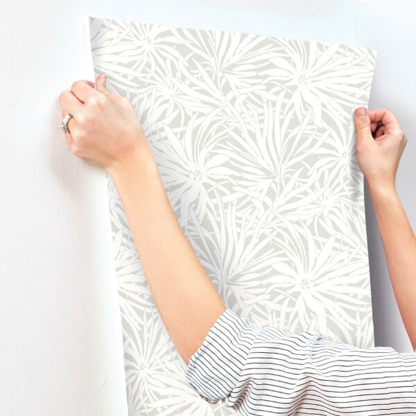 Floral Canopy Grey Wallpaper