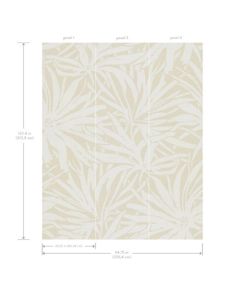Floral Canopy Beige Mural