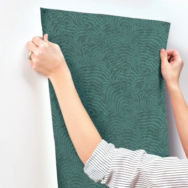 Ocean Jasper Teal Wallpaper