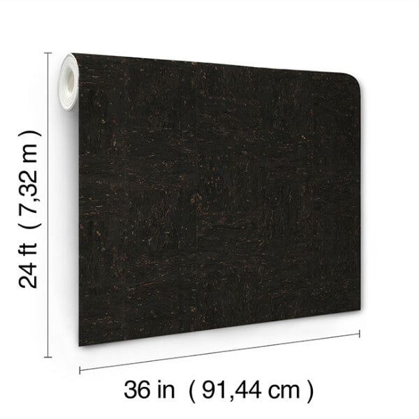 Caldera Cork Black Wallpaper