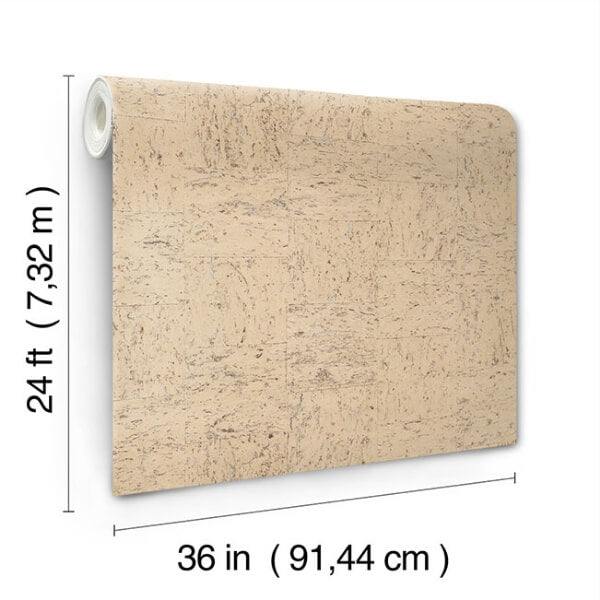 Caldera Cork Whitewash Wallpaper