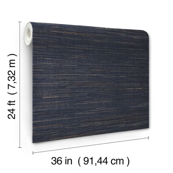 Multicolored Hemp Navy Wallpaper