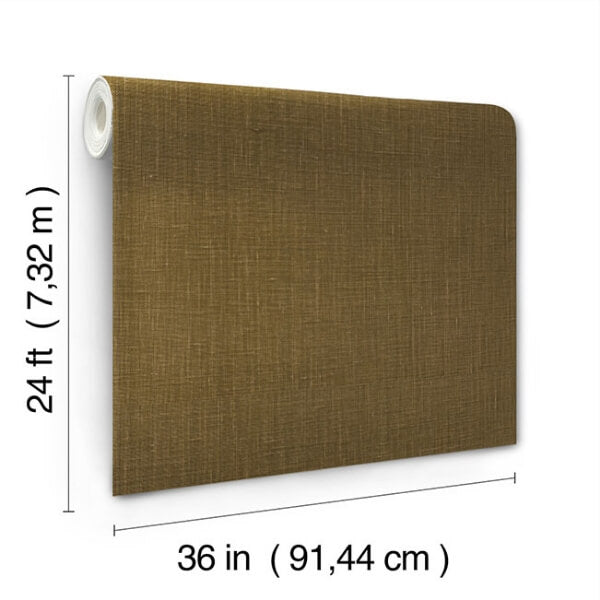 Jute Weave Mustard Wallpaper