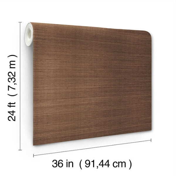 Glistening Sisal Friar Brown Wallpaper