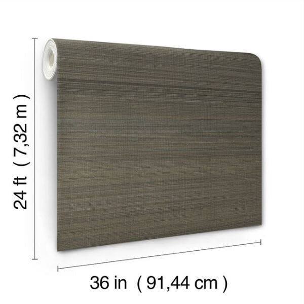 Tailored Abaca Walnut Wallpaper