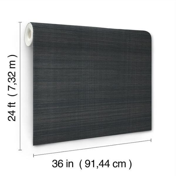 Sleek Abaca Peppercorn Wallpaper