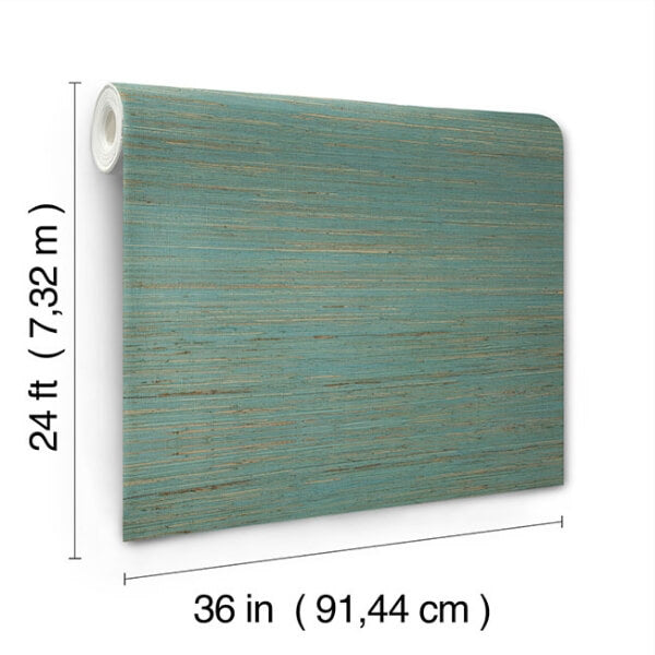 Multicolored Hemp Aqua Wallpaper