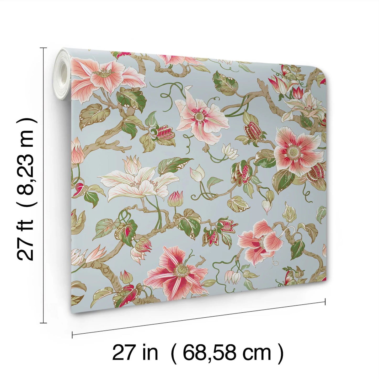 Marguerite Vine Wallpaper - Blue