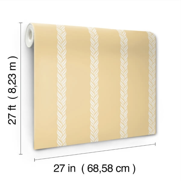 Braided Stripe Yellow Wallpaper