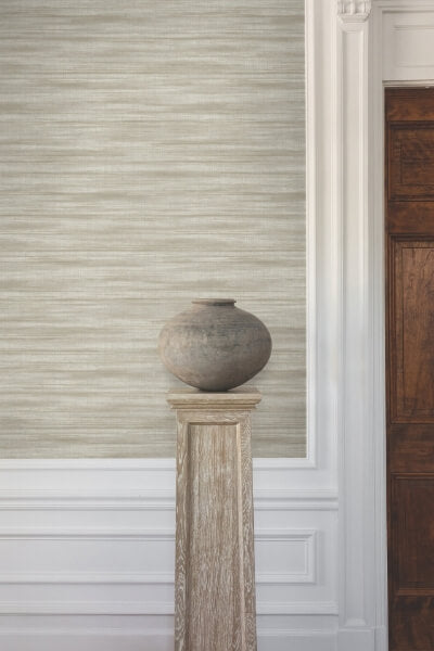 Brushed Linen Taupe Wallpaper