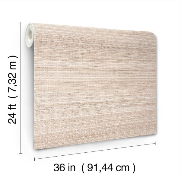 Marled Abaca White Wallpaper
