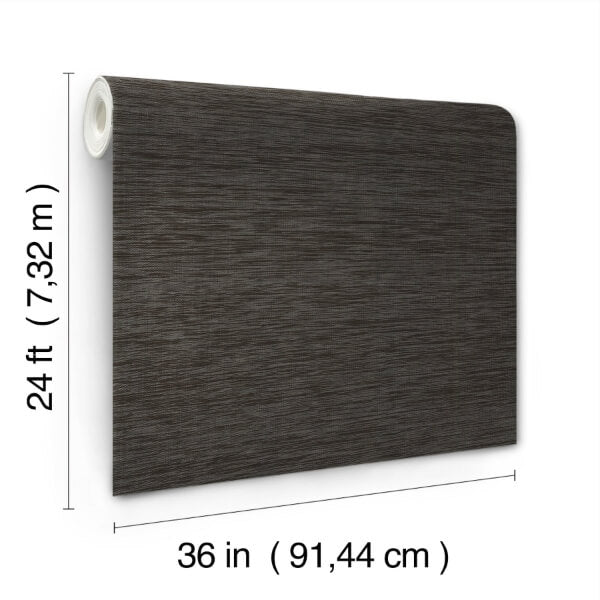Horizon Paperweave Black Wallpaper