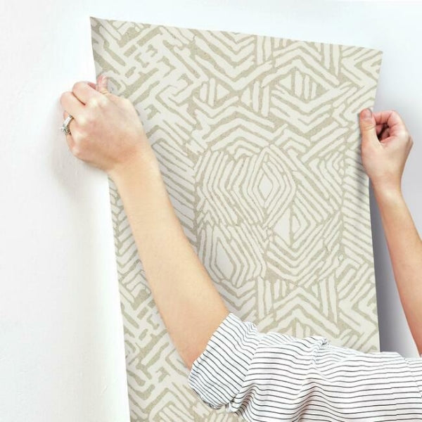 Tribal Print Tan Wallpaper