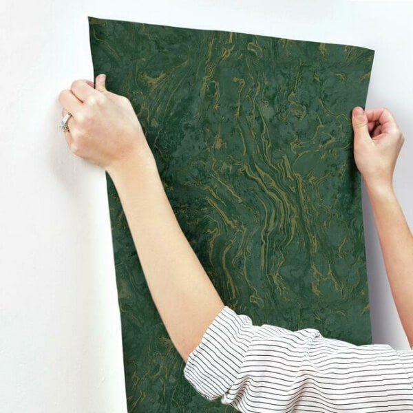 Polished Marble Green Wallpaper
