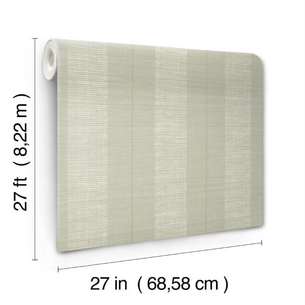 Colbert Stripe Seafoam Textured Wallpaper