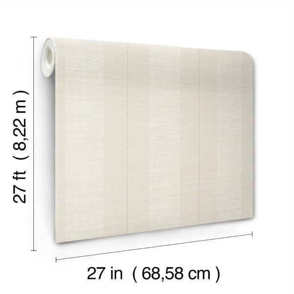 Colbert Stripe Light Grey Textured Wallpaper