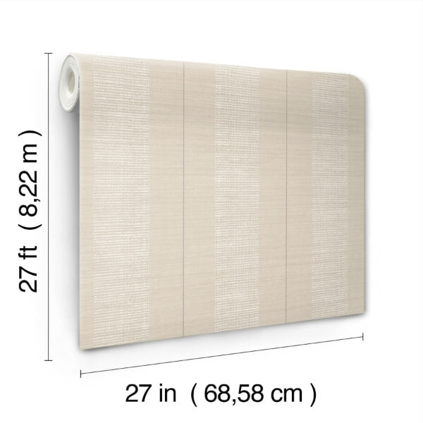 Colbert Stripe Taupe Textured Wallpaper