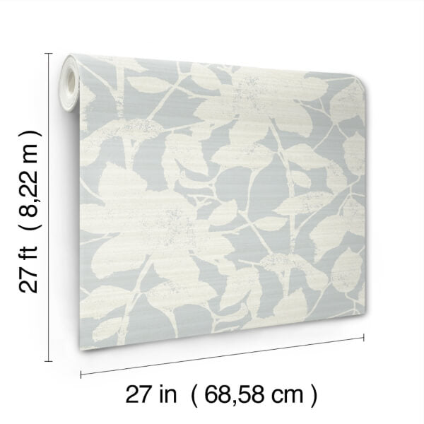 Solange Light Blue Botanical Wallpaper