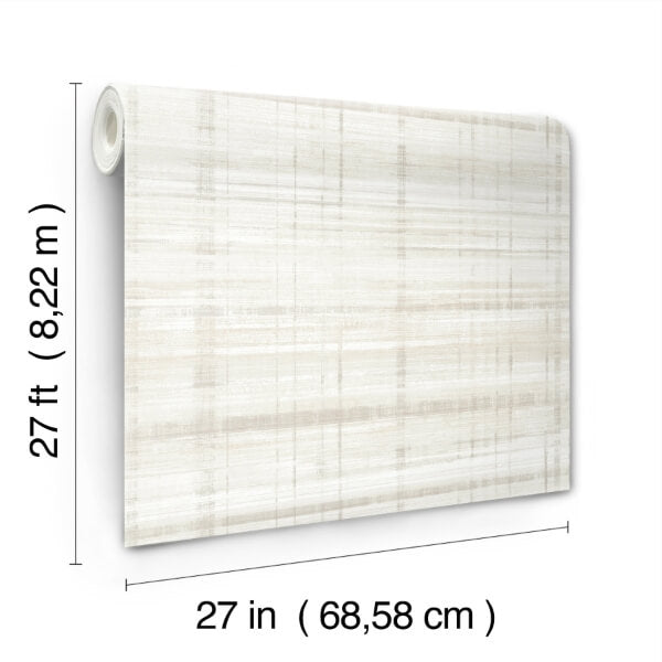 Vanishing Point Dove Striated Wallpaper