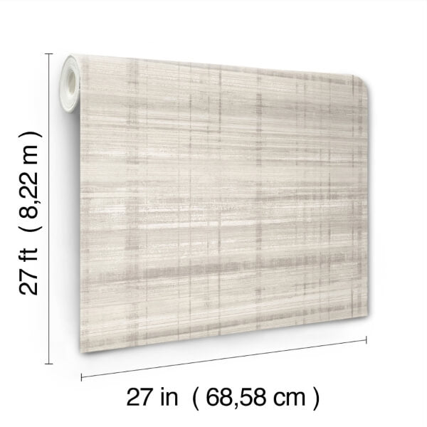 Vanishing Point Grey Striated Wallpaper