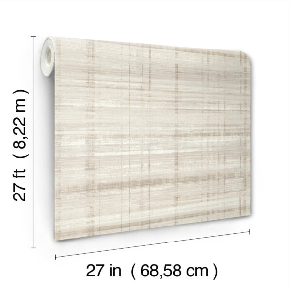 Vanishing Point Neutral Striated Wallpaper