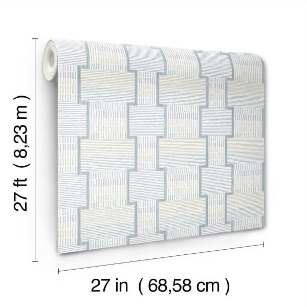 La Broderie Sky Blue Wallpaper