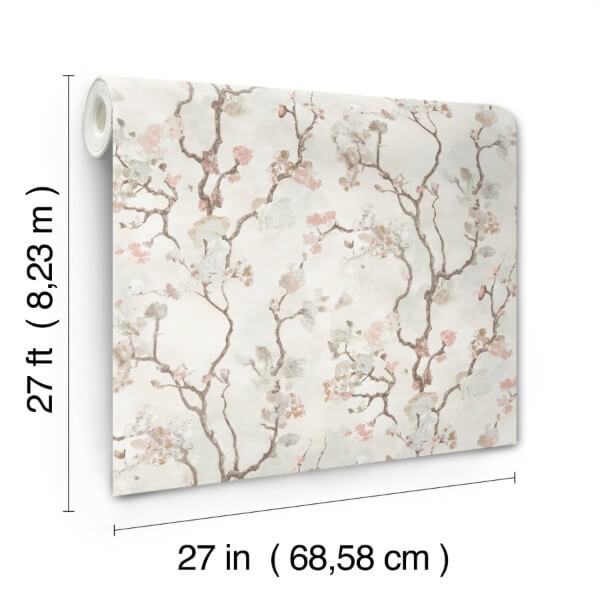 Avril Chinoiserie Blush Wallpaper
