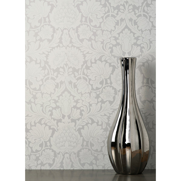 Bamburg Grey Floral Wallpaper