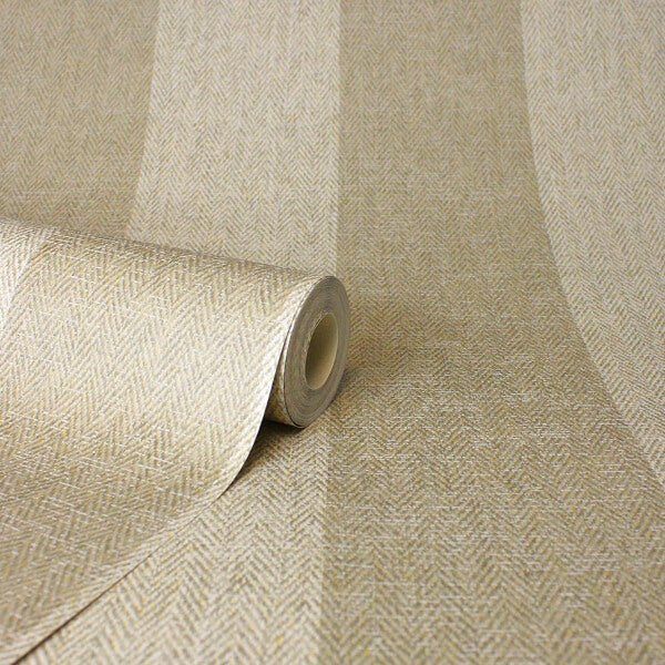 Finn Light Brown Chevron Stripe Wallpaper