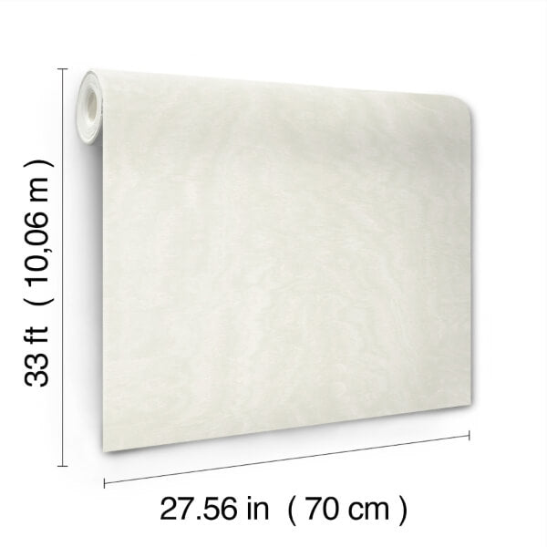 Shimmering Moire White Textured Wallpaper
