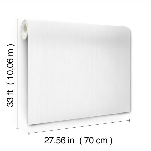 Indra White Striated Wallpaper