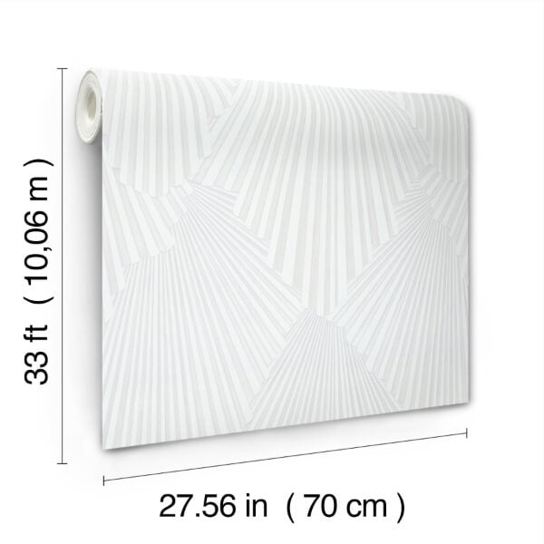 Lumiere White Deco Geo Wallpaper
