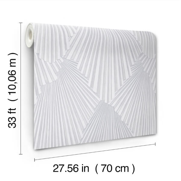 Lumiere Off-White Deco Geo Wallpaper