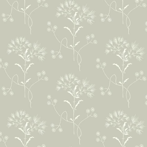 Cupola Wildflower Light Grey & White Wallpaper
