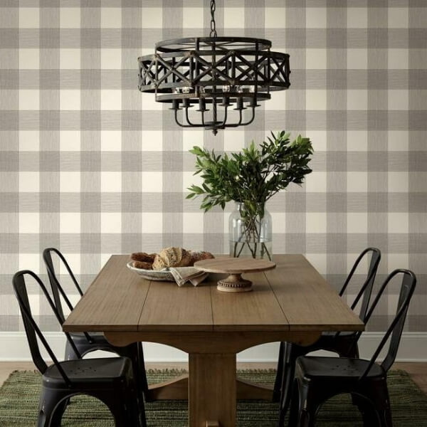 Common Thread Cream & Black Wallpaper