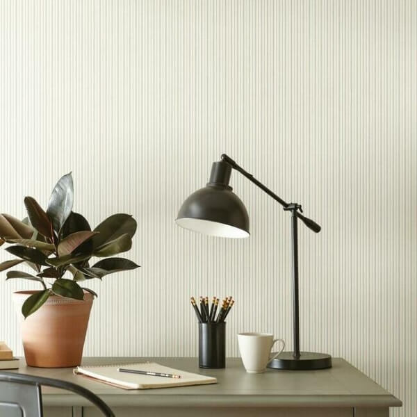 French Ticking Light Blue Wallpaper