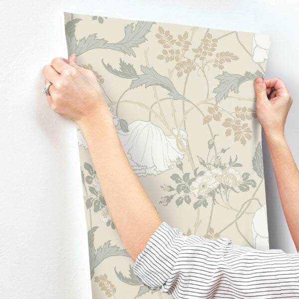Gwendolyn Ivory & Grey Wallpaper