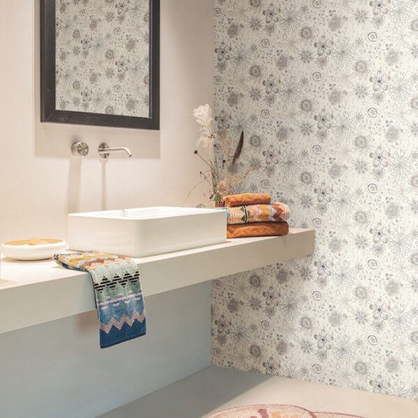 Magic Garden Grey Wallpaper